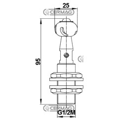 CHORRO DE LAVADO DE TANQUES - MEZCLA DE RODILLOS 240° - G1/2M 27922 BRAGLIA