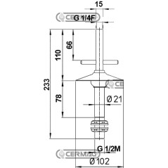 Valve with automatic safety shut-off and G1/2 mixer 27928 BRAGLIA