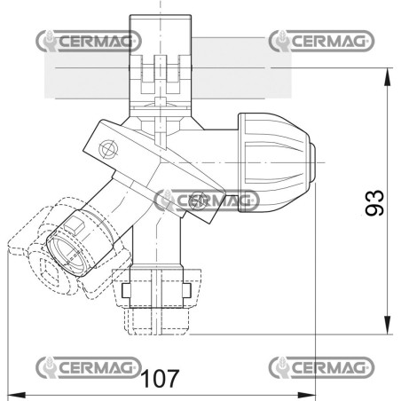 Getto con antigoccia a membrana Vie 3 d 1/2" GAS f 7 mm 26300 ARAG