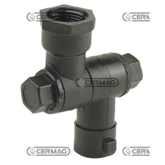 Chorro articulado simple con conexión de anillo de bayoneta y conexión HEMBRA roscada de GAS de 3/8" 26307 ARAG | NewgardenAg...