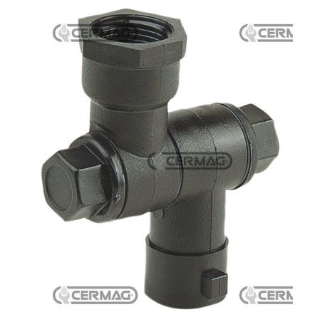 Chorro articulado simple con conexión de anillo de bayoneta y conexión HEMBRA roscada de GAS de 3/8" 26307 ARAG | NewgardenAg...