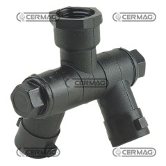 Chorro doble articulado con conexión de anillo de bayoneta y conexión HEMBRA roscada de GAS de 3/8" 26308 ARAG | NewgardenAgr...
