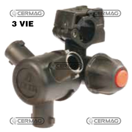 Chorro con membrana antigoteo - (COMPACT-JET) 3 vías D 1/2" GAS F 10 mm 26303 ARAG | NewgardenAgri.com
