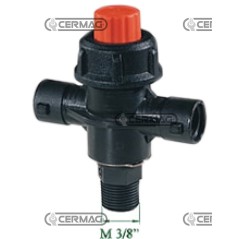 Chorro con conexión macho Rosca 3/8" GAS Vías 2 27095 | NewgardenAgri.com