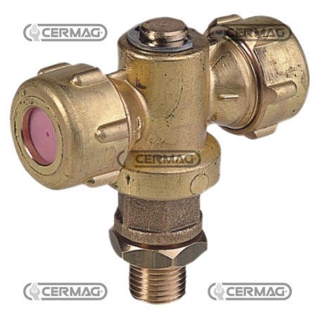 Verstellbare Doppeldüse für Sprühgerät mit Außengewinde – 1/4" Gas 25073 Hergestellt in Italien | NewgardenAgri.com