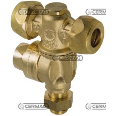 Getto doppio con antigoccia M65 senza ugelli Filettatura Esterna - 1/4" Gas 28086 BRAGLIA | NewgardenAgri.com