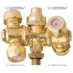 Chorro cuádruple ajustable con rosca externa antigoteo - Gas de 1/4" 28580 Fabricado en Italia | NewgardenAgri.com