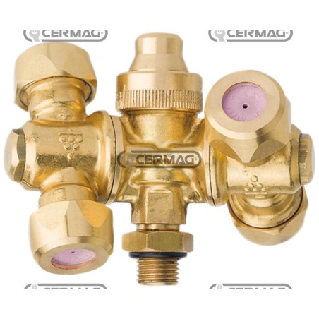 Chorro cuádruple ajustable con rosca externa antigoteo - Gas de 1/4" 28580 Fabricado en Italia | NewgardenAgri.com