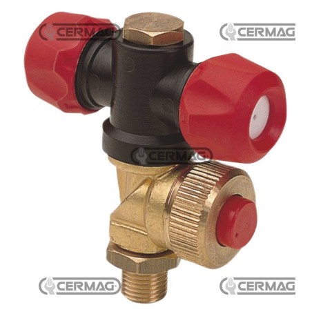 Verstellbare Doppeldüse für Verdampfer, Außengewinde – 3/8" Gas 25076 ARAG | NewgardenAgri.com