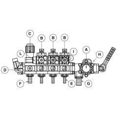 Grupo manual proporcional Secciones 3 Caudal 180 l/min 26289 ARAG