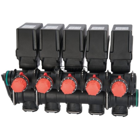 Elektrische Ventilgruppe mit kalibrierten Rückläufen, 5 Abschnitte, Druck 20 bar, 28123 ARAG | NewgardenAgri.com