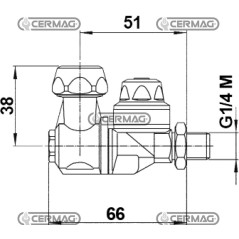 Weed Killer Jet M76 External Thread - 1/4" Gas 27907 BRAGLIA