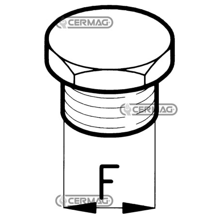 Brass Cap External Thread - 1/2" Gas 25460 ARAG