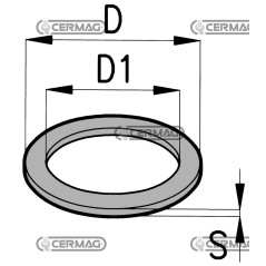 Junta plana Tamaño 1 21x33x2 mm Conexión 1/2" Gas 25336 ARAG
