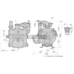 Bomba de diafragma de baja presión - AR140BP C Material NYLON REFORZADO 27442 ANNOVI REVERBERI