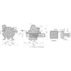 Bomba de diafragma de alta presión - AR813 C/C Material ALUMINIO 27293 ANNOVI REVERBERI