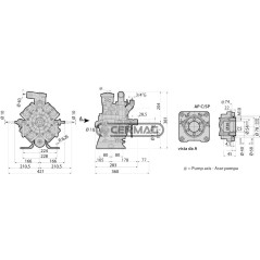 Bomba de diafragma de alta presión - AR1064 C/SP Material ALUMINIO 27299 ANNOVI REVERBERI