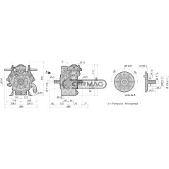 Bomba de diafragma de alta presión - AR1203 C/C Material ALUMINIO 27300 ANNOVI REVERBERI