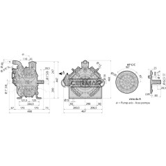 Bomba de diafragma de alta presión - BHS170 C/C Material LATÓN 27309 ANNOVI REVERBERI