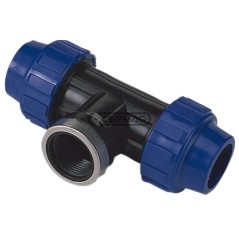Raccordo a «T» con derivazione filettata femmina Dimensioni 25x3/4"x25 25764 | NewgardenAgri.com