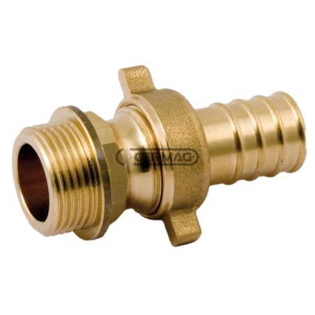 Raccordo portagomma 3 pezzi diritto Filetto 3/4" Gas Diametro del tubo 20 mm 25893 | NewgardenAgri.com