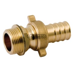 Raccordo portagomma 3 pezzi diritto Filetto 1"1/2 Gas Diametro del tubo 40 mm 25897 | NewgardenAgri.com