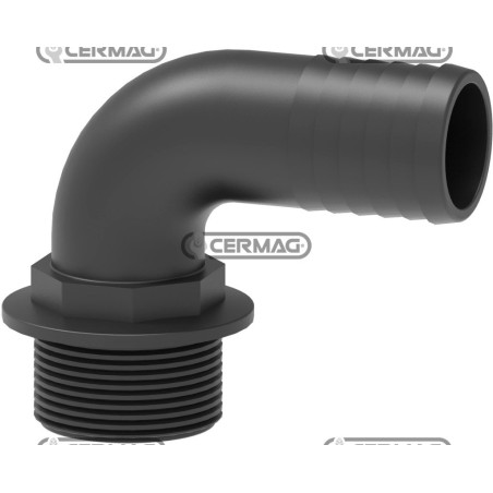 Raccordo portagomma curvo Filetto Esterno - 2" Gas Diametro 50 mm 26591 ARAG | NewgardenAgri.com