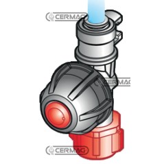 Uniget with quick coupling for Ø 8 mm tube, anti-drip and G 3/8 threaded head 28076 ARAG | NewgardenAgri.com