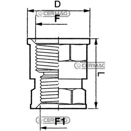 Riduzione FEMMINA - FEMMINA Filettatura 2" Gas - 1"1/4 Gas 26660 ARAG