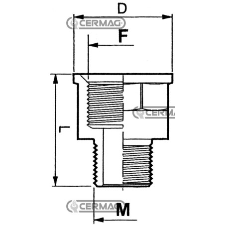 Riduzione FEMMINA - MASCHIO Filettatura 2" Gas - 1"1/4 Gas 26672 ARAG