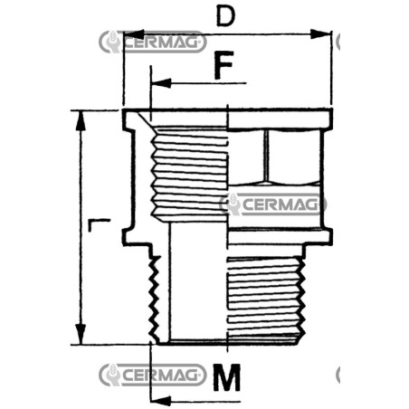 Außengewinde - Innengewinde 1" 1/2" Gas - 1" 1/2" Gas 26688 ARAG