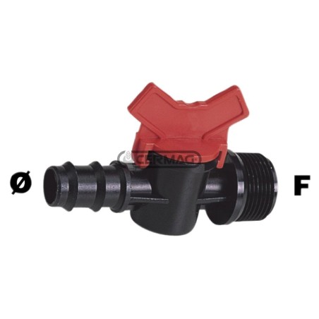 Rubinetto Attacchi 20 mm - 1/2" Gas 25661 | NewgardenAgri.com