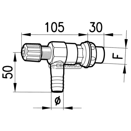 RUBINETTO A SPILLO IN POLIPROPILENE 25962