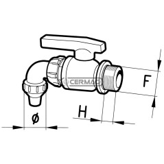 BALL VALVE WITH GAS/WINE THREAD 25969