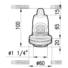 SOUPAPE DE PURGE À DOUBLE ACTION EN POLYPROPYLÈNE 25966