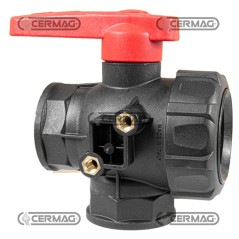 Vanne à bille 3 voies, raccord standard, filetage interne 1" 1/4, gaz 26518 ARAG | NewgardenAgri.com