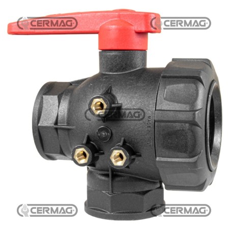 3-Wege-Kugelhahn, Standardanschluss, Innengewinde 1" 1/2", Gas 26519 ARAG | NewgardenAgri.com
