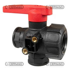 3-Way Continuous Flow Ball Valve 1" Gas Internal Thread Connection 26523 ARAG | NewgardenAgri.com