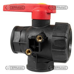 Vanne à bille à 3 voies à débit continu. Raccordement : filetage interne 1" 1/4". Gaz 26524 ARAG | NewgardenAgri.com