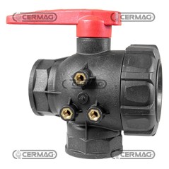 Vanne à bille à 3 voies à débit continu. Raccordement : filetage interne 1"1/2". Gaz 26525 ARAG | NewgardenAgri.com