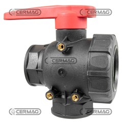 3-Way Continuous Flow Ball Valve 2" Gas Internal Thread Connection 26526 ARAG | NewgardenAgri.com
