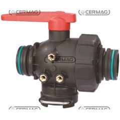 3-Way Continuous Flow Ball Valve with Fork Connection Fork Connection T6 28227 ARAG | NewgardenAgri.com