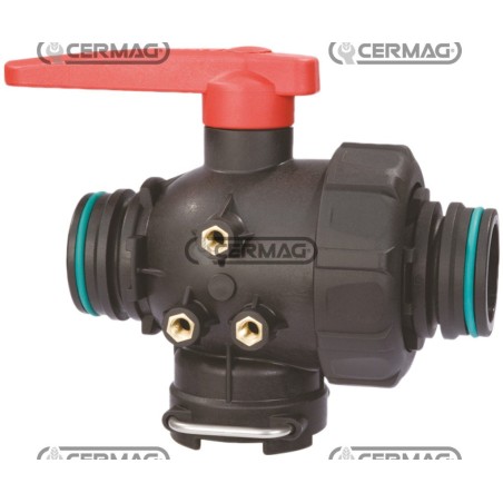 3-Way Continuous Flow Ball Valve with Fork Connection Fork Connection T6 28227 ARAG | NewgardenAgri.com