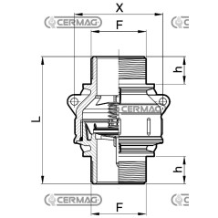 Clapet de pied à raccord fileté mâle - 2" Gaz 27678 ARAG