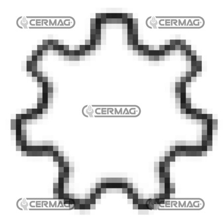7-tooth profile bevel gear insert for machines made in Japan 27491