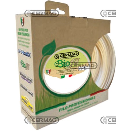 Filo nylon ovale BIOFIL Diametro 2.7 mm Lunghezza 44 m 28609 CERMAG | NewgardenAgri.com