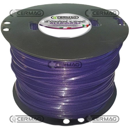 Cable de nailon redondo STARK LINE ALUMINUM - alta calidad. Diámetro: 3,3 mm. Longitud: 95 m - 1 kg. 28573 CERMAG | Newgarden...