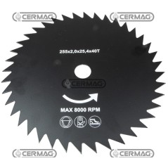 40-tooth cutting blade Diameter 255 mm Thickness 2 mm 28457 | NewgardenAgri.com