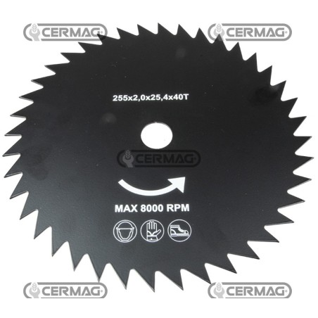 40-tooth cutting blade Diameter 255 mm Thickness 2 mm 28457 | NewgardenAgri.com