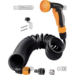KIT 10 M DI TUBO A SPIRALE ESTENSIBILE CON ACCESSORI IN BLISTER 27003 | NewgardenAgri.com